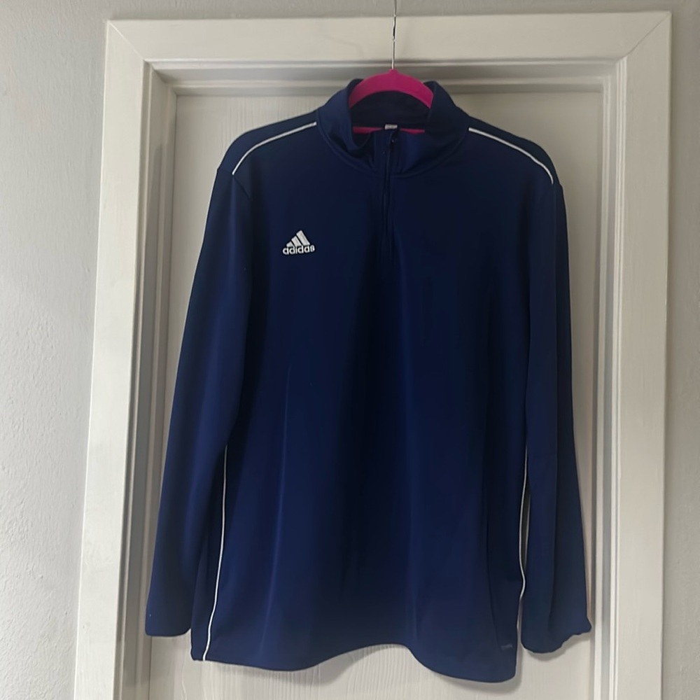 Adidas 1/4 Zip Blue Plus Size Jacket